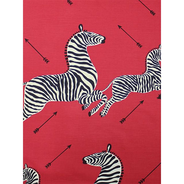 Scalamandre Zebras, Masai Red Fabric Chairish