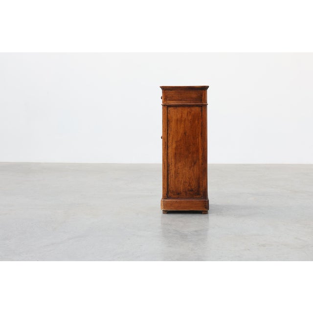 Brown Art Deco Walnut Bedside Cabinet, Belgium, 1920s For Sale - Image 8 of 13