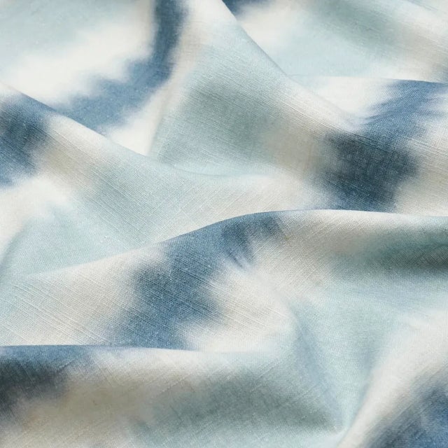 Schumacher Schumacher Hayes Fabric In Lagoon For Sale - Image 4 of 6