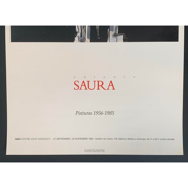 Saura Exhibition Poster, 1989 For Sale - Image 3 of 6