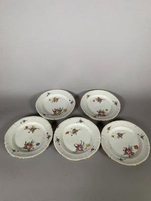 Manufacture Du Comte d'Artois - Plate (5) - Soft-paste porcelain, 18th century