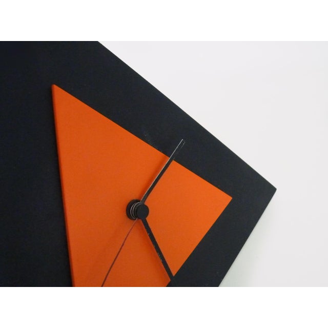 Wood Vintage Table Clock by Pietro Damato for Design Arch, 1980s For Sale - Image 7 of 11