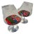 Estelle and Erwine Laverne Champagne Chairs with Jack Lenor Larsen Fabric - Set of 2 For Sale