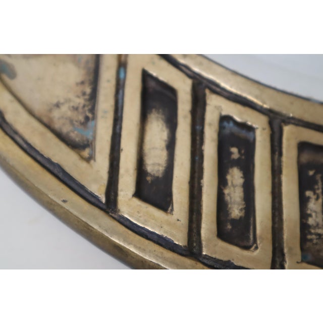 1960s Mid-Century Modern Brass Round Wall Mirror, Italy, 1960s For Sale - Image 5 of 15