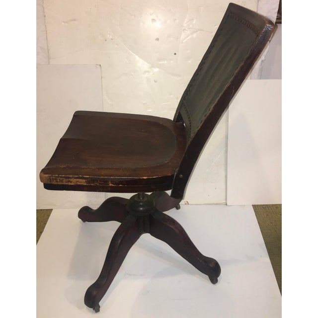 1920s Vintage Wood Leather Office Swivel Chair Chairish What wasn't so lovely was the disgusting orange fabric that they came in. 1920s vintage wood leather office swivel chair