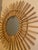Mid-Century Modern Vintage Mid-Century Rattan Sunburst Wall Mirror – Handwoven Bamboo Starburst Design, 1960s–1970s Style For Sale - Image 3 of 5
