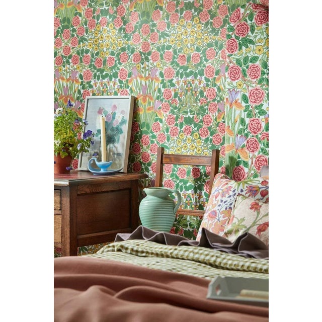 Morris & Co. Morris & Co Campanula Wallpaper in Sunburst - a Sample For Sale - Image 4 of 4