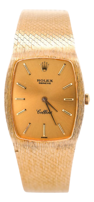 Vintage Rolex Cellini 3807 Champagne Dial 18k Gold Manual Watch