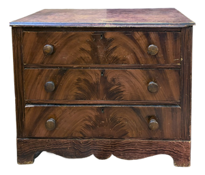 Antique American Grain Painted Chest of Drawers, Original Surface