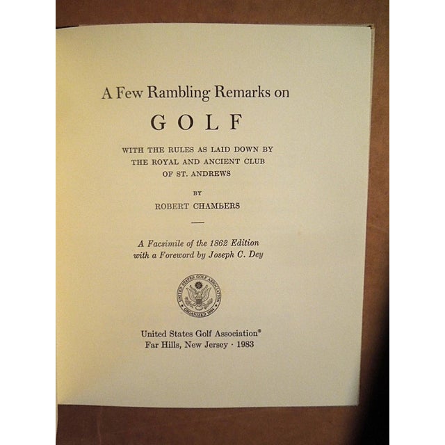 Paper 1983 Rules of the Thistle Golf Club and a Few Rambling Remarks on Golf: 2 Volumes For Sale - Image 7 of 9