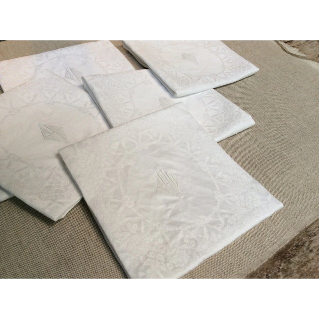 Antique French Linen Napkins - Set of 6 For Sale - Image 11 of 12