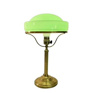 Art Nouveau Brass and Glass Table Lamp from Jugendstil, Sweden, 1920s