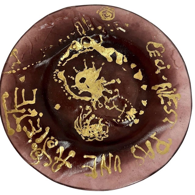 Salvador Dali for Daum (French, Nancy, founded 1878), "Ceci n'est pas une assiette" or “This is not a plate” plate in...