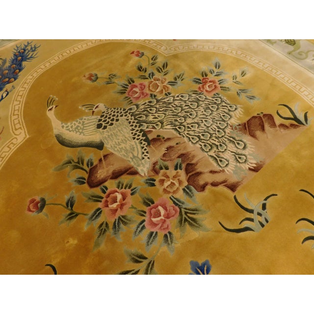 1970s Midcentury Handmade Chinese Wool Pile Rug. 9'x 12' For Sale - Image 5 of 12