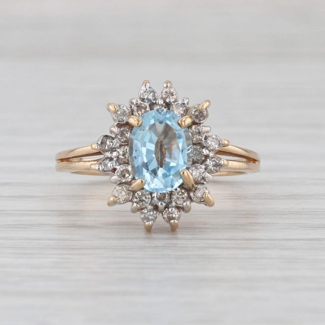 Gemstone Information: - Natural Aquamarine - Carats - 1.28ct Cut - Oval Brilliant Color - Light Blue / Aqua Treatment -...