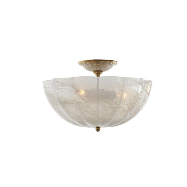 Visual Comfort Aerin Rosehill Semi Flush Antique Brass Lights A