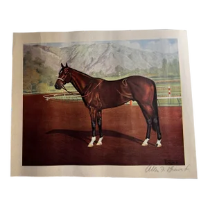 1959 Tomy Lee Thoroughbred Racehorse Print