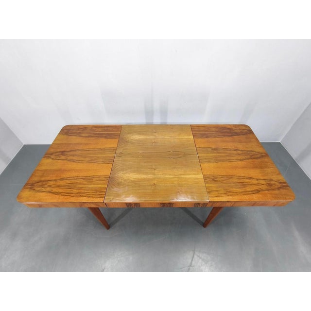Brown Mid-Century Modern Extendable Dining Table from Up Závody, Czechoslovakia, 1950s For Sale - Image 8 of 15