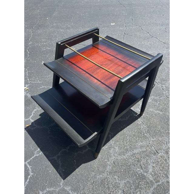 Mid-Century Modern Vintage MCM 3 Tier Side Table by Gordon’s Inc, Pagoda Form, C 1950s For Sale - Image 3 of 12
