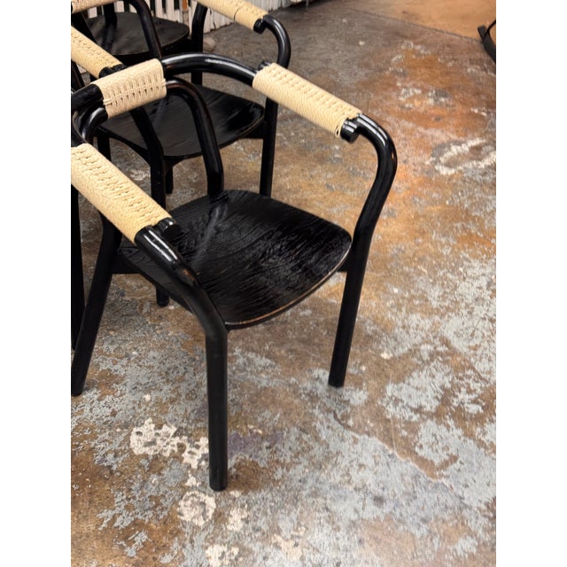 Black Tatsuo Kuroda for Normann Copenhagen Knot Dining Chairs, Set of Six For Sale - Image 8 of 12