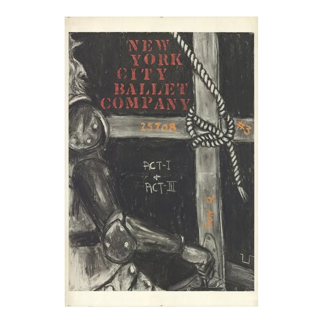 1968 George Segal 'New York City Ballet Company Act-I & Act-II' Black,Gray Serigraph For Sale