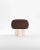 Not Yet Made - Made To Order Hygge Stool in Boucle Dark Brown Fabric and Travertino by Saccal Design House for Collector For Sale - Image 5 of 5