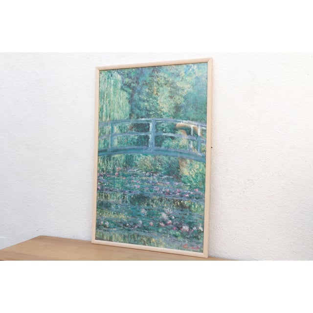 Vintage Impressionist Water Lillies Framed Exhibition Poster For Sale - Image 4 of 6