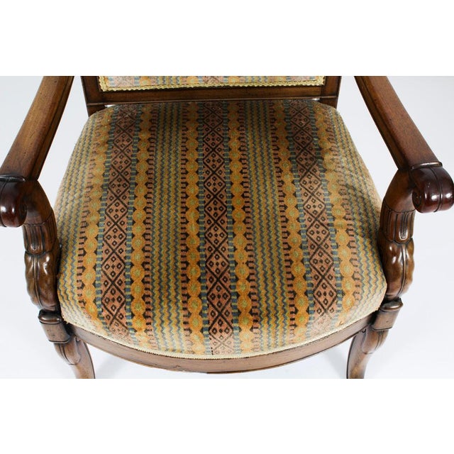 Set of 19th Century French Empire Armchair Fauteuils Chairs For Sale - Image 5 of 16