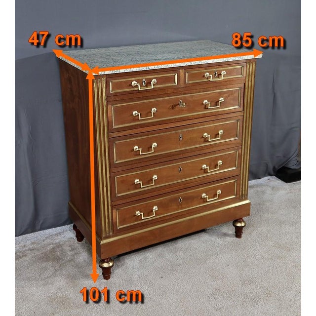 Louis XVI Style Mahogany Chiffonnière Commode For Sale - Image 16 of 18