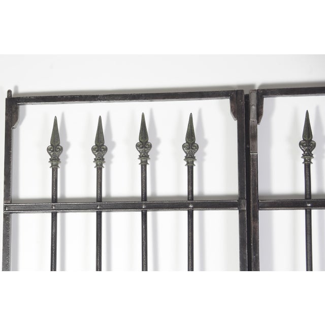 Antique Iron Wrought Double Doors, 1880s For Sale - Image 5 of 14