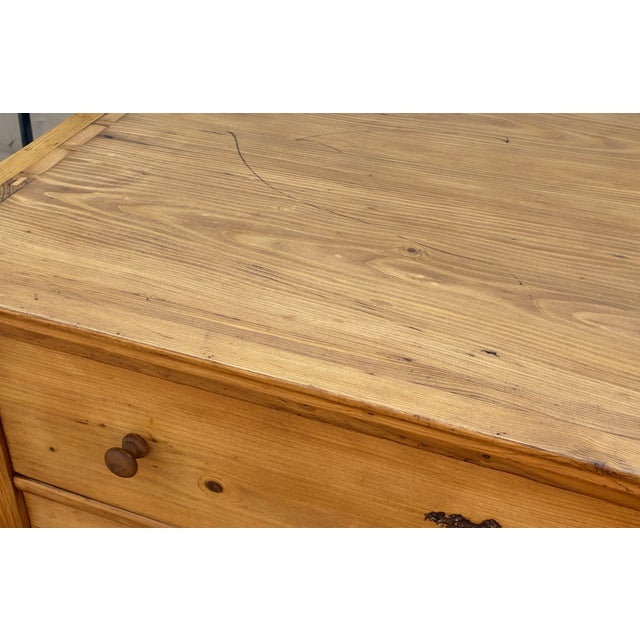 Pine Central European Chest of Four Drawers For Sale - Image 12 of 16