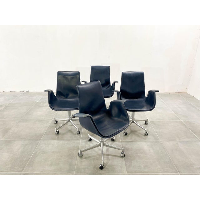 Metal FK 6727 Tulip Office Chair attributed to Fabricius & Kastholm for Kill International, 1960s, Set of 4 For Sale - Image 7 of 18