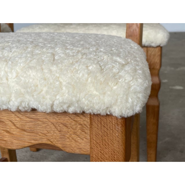 Mid-Century Danish Razorblade Dining Chairs in Oak by Henning Kjærnulf for E.G. Møbler, 1960s, Set of 6 For Sale - Image 9 of 10
