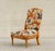 Fabulous early 19th century child's chair upholstered in civil war era crewelwork linen. In original -as found- condition....