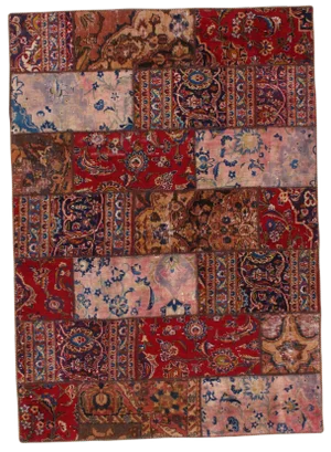Pasargad N Y Persian Patch-Work Hand-Knotted Rug - 5′ × 7′