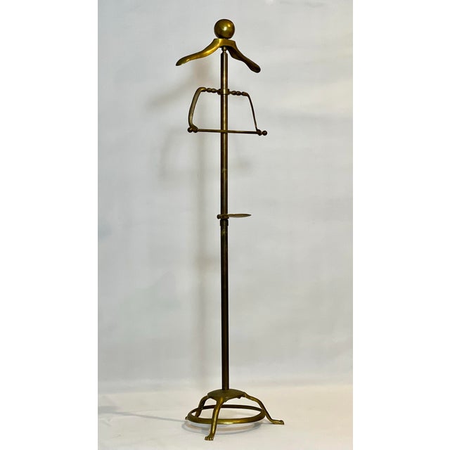 1960s Art Deco Solid Brass Clothing Valet Chairish