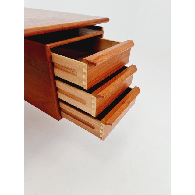 Danish Teak Freestanding Desk from C.V, Denmark, 1960s For Sale - Image 4 of 14
