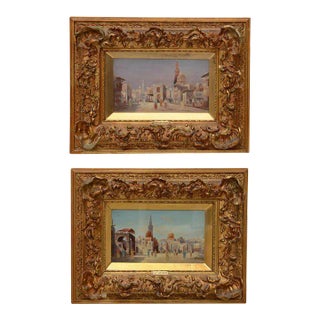 Karl Kaufmann (H Carnier) Orientalist Oil Paintings- Period Gilt Frames-Original 19th Century - A Pair For Sale