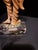 Beige Vintage Italian Fontanini- Asian Warrior and Musician Figurine Set Mid-Century Hand-Painted Sculptures on Marble Bases For Sale - Image 8 of 12