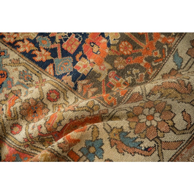 Tangerine Antique Sampler Malayer Rug 4' X 5'8" For Sale - Image 8 of 9