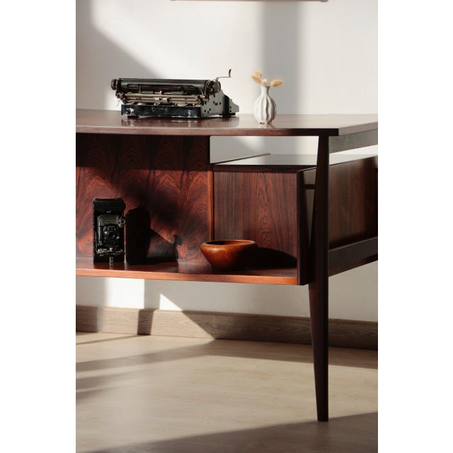 Vintage Rosewood Desk by Gunner Nielsen for Tibergaard, 1960 For Sale - Image 10 of 18