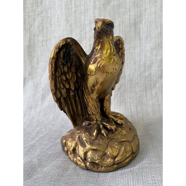 1960s Heavy Vintage Bronze Symbolic Eagle Figurine For Sale - Image 5 of 15