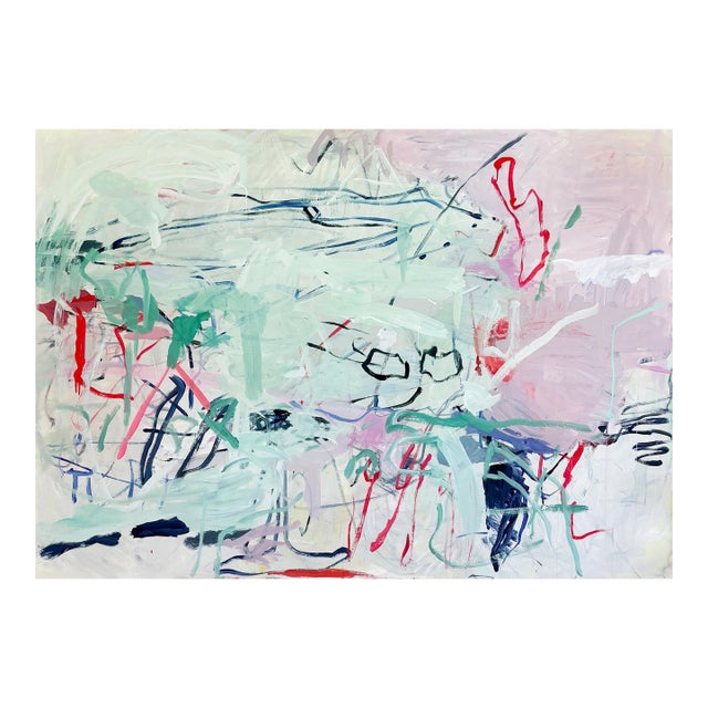 Contemporary Abstract Acrylic and Oil on Canvas "Cobra" by Macha Poynder For Sale
