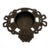Vintage Gothic Black Cast Iron Pillar Candle Holder Stand-Ornate Open Work Tazza For Sale