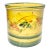 Terre E Provence Yellow & Green Earthenware Canister Crock For Sale