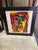 Fantastic colorful abstract painting by Peter Keil. painted on board and depicts a colorful cubist portrait. COA on back...