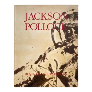 Jackson Pollock " Black Enamel Paintings " Vintage 1990 1st Edtn Lithograph Print Large Abstract Expressionist Exhibition Art Book
