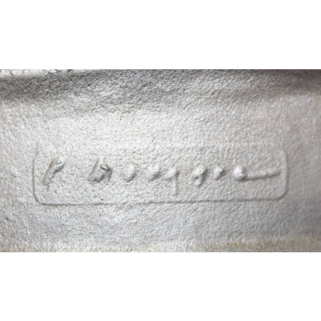 Signed Modernist Aluminum Vase For Sale - Image 10 of 11