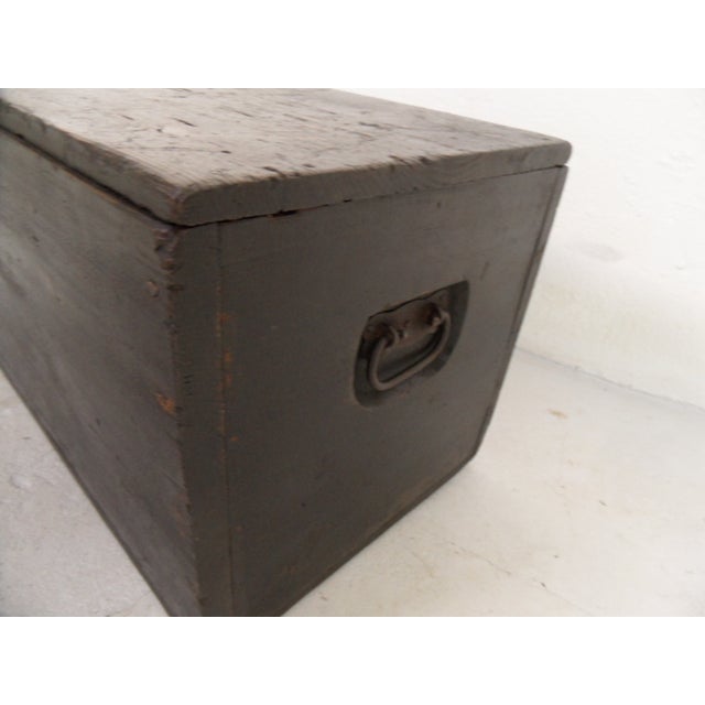 19th Century Antique Chest with Inscription, 1890s For Sale - Image 5 of 10