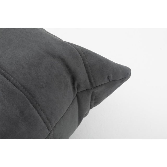 1970s Togo Lounge Chair and Pouf in Black Fabric by Michel Ducaroy for Ligne Roset, 1973, Set of 2 For Sale - Image 5 of 18